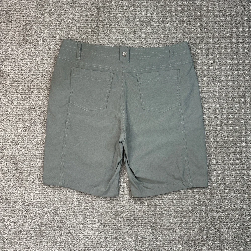 Kuhl Womens Sage Green Hiking Shorts Size 12 Nylon Blend Outdoor Trail Cargo